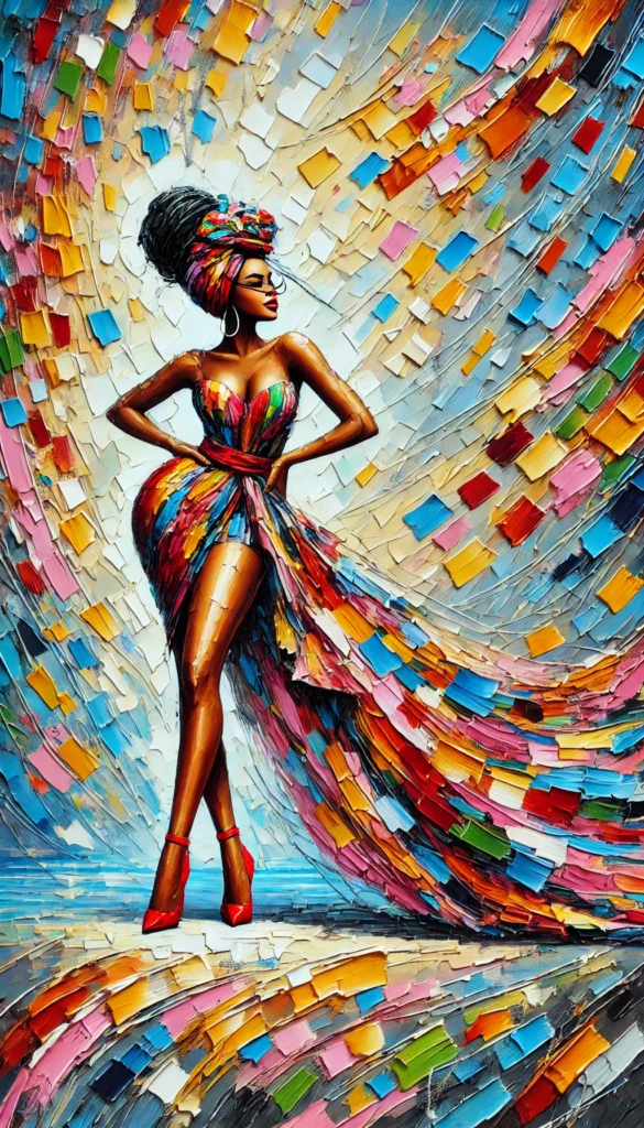 Black Woman Art Greeting Cards