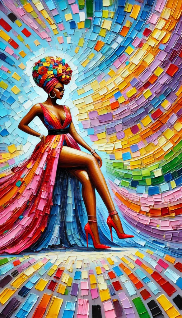 Black Woman Art Greeting Cards