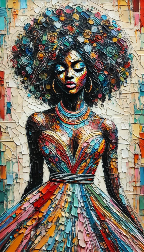 Boho Black Woman Art