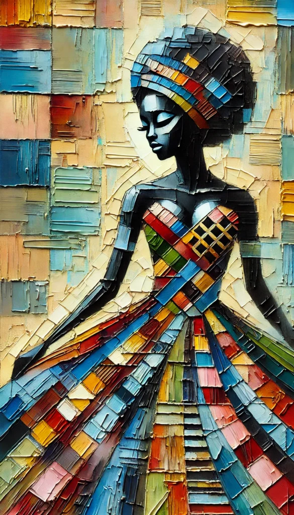 Cubism Black Woman Art