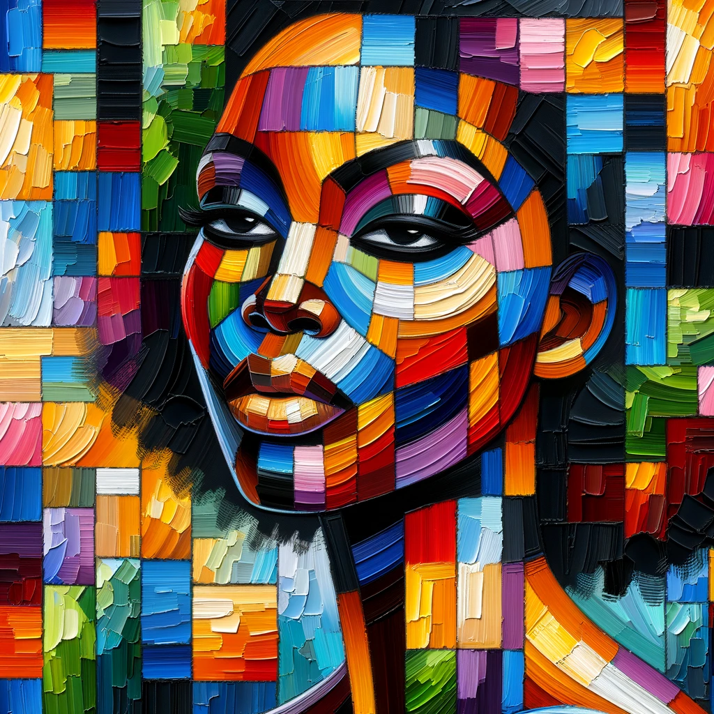 Cubism Black Woman Art