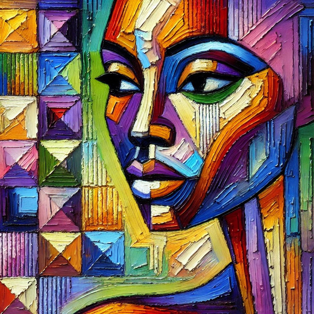 Cubism Black Woman Art