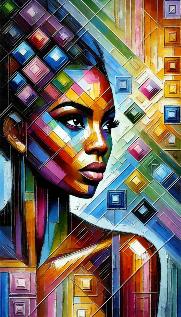 Geometric Abstract Art for Black Women