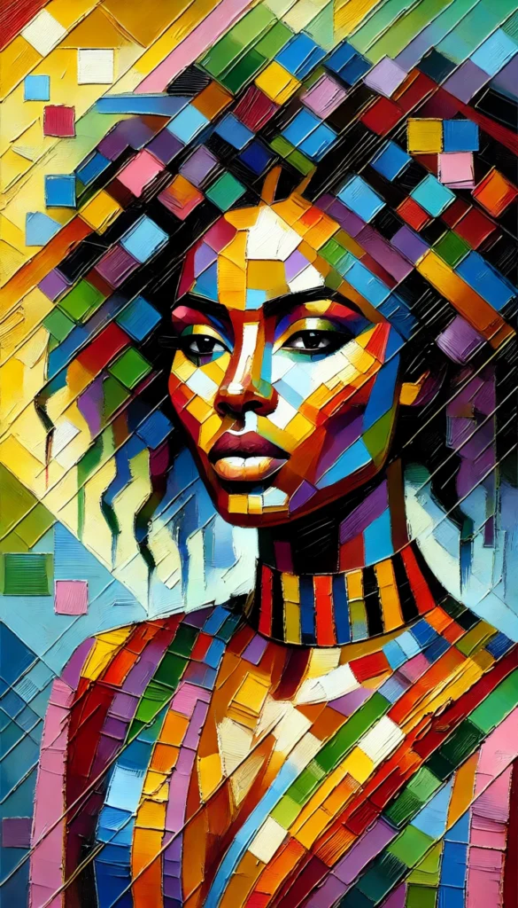 Geometric Abstract Art for Black Women