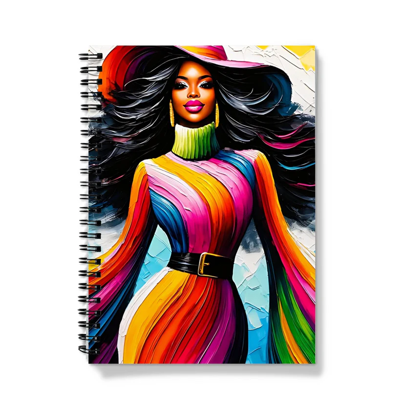 The Beauty of Black Woman Art on Spiral Notebooks