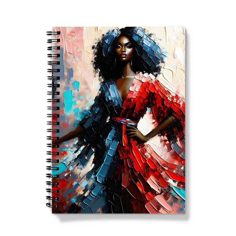 The Beauty of Black Woman Art on Spiral Notebooks