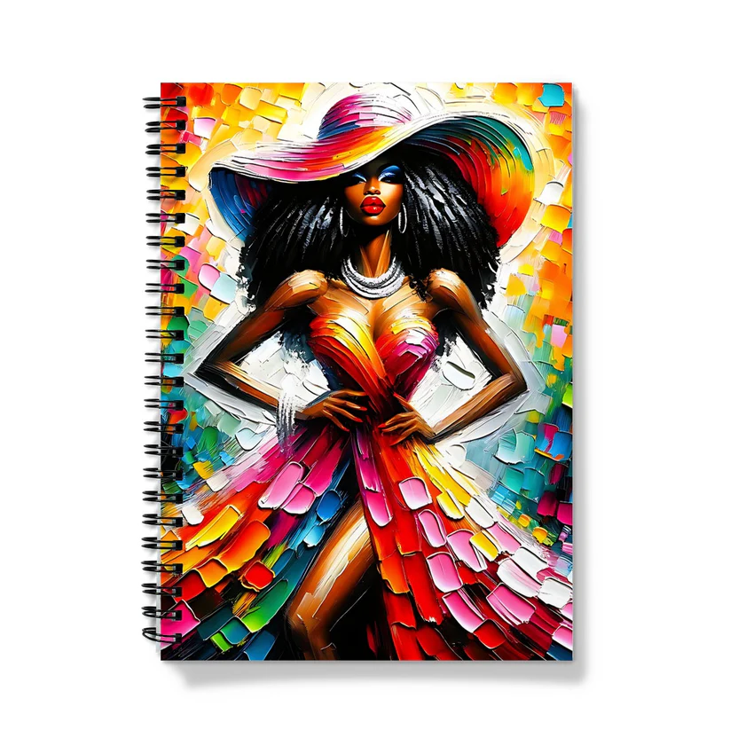 The Beauty of Black Woman Art on Spiral Notebooks