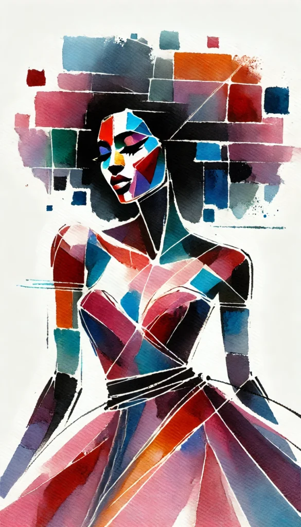 Watercolour Black Woman Art