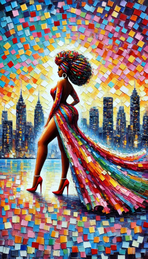 Black Woman Art Greeting Cards